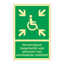 Verzamelpunt toegankelijk voor personen met verminderde mobiliteit