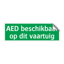 AED beschikbaar op dit vaartuig & AED beschikbaar op dit vaartuig & AED beschikbaar op dit vaartuig