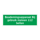 Beademingsapparaat Bij gebruik meteen 112 bellen & Beademingsapparaat Bij gebruik meteen 112 bellen