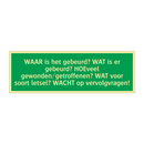 WAAR is het gebeurd? WAT is er gebeurd? HOEveel gewonden/getroffenen? WAT voor soort letsel? WACHT op vervolgvragen!