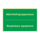 Ademhalingsapparatuur - Respiratory equipment & Ademhalingsapparatuur - Respiratory equipment