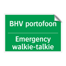 BHV portofoon - Emergency walkie-talkie & BHV portofoon - Emergency walkie-talkie