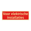Voor elektrische installaties