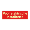 Voor elektrische installaties