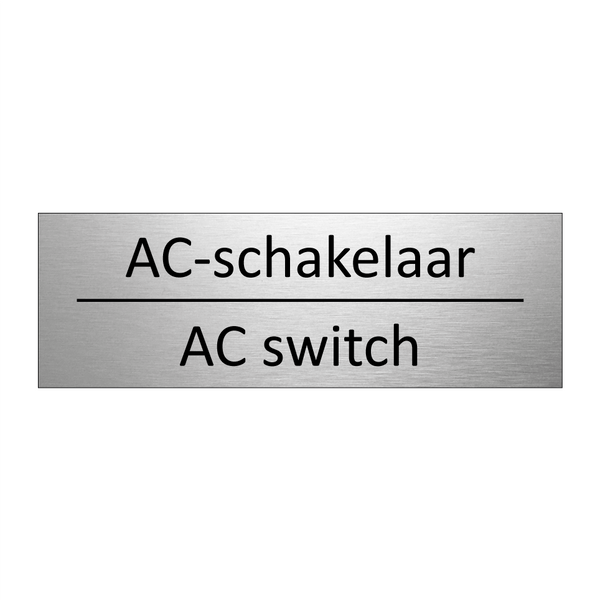 AC-schakelaar - AC switch & AC-schakelaar - AC switch & AC-schakelaar - AC switch