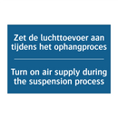 Zet de luchttoevoer aan tijdens /.../ - Turn on air supply during the /.../