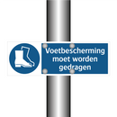 Voetbescherming moet worden gedragen & Voetbescherming moet worden gedragen