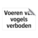 Voeren van vogels verboden