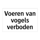 Voeren van vogels verboden