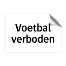 Voetbal verboden