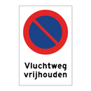 Vluchtweg vrijhouden & Vluchtweg vrijhouden & Vluchtweg vrijhouden & Vluchtweg vrijhouden