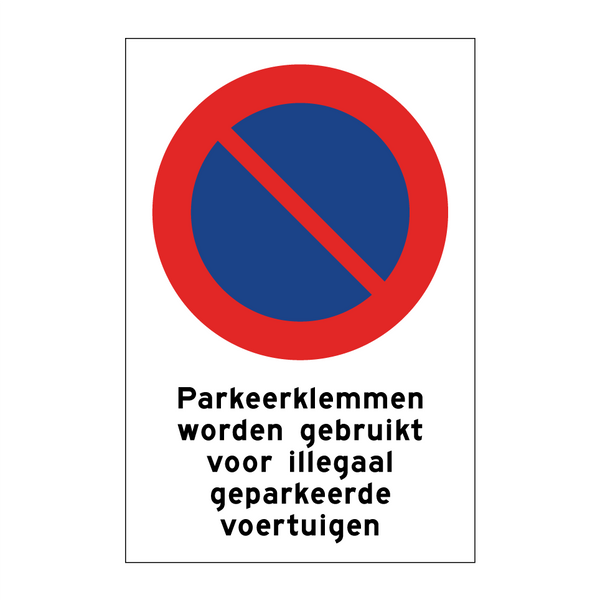 Parkeerklemmen worden gebruikt voor illegaal geparkeerde voertuigen