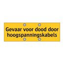Gevaar voor dood door hoogspanningskabels