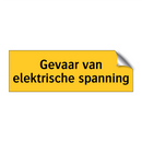 Gevaar van elektrische spanning