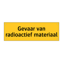 Gevaar van radioactief materiaal