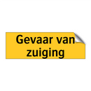 Gevaar van zuiging