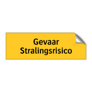 Gevaar Stralingsrisico