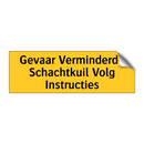 Gevaar Verminderde Schachtkuil Volg Instructies