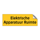 Elektrische Apparatuur Ruimte
