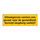 Uitlaatgassen vormen een gevaar voor de gezondheid. /.../