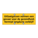 Uitlaatgassen vormen een gevaar voor de gezondheid. /.../