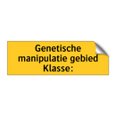 Genetische manipulatie gebied Klasse: