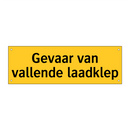 Gevaar van vallende laadklep