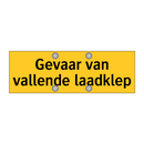 Gevaar van vallende laadklep