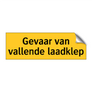 Gevaar van vallende laadklep