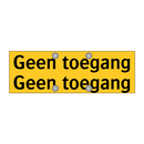 Geen toegang Geen toegang