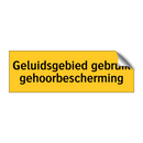 Geluidsgebied gebruik gehoorbescherming