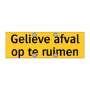 Gelieve afval op te ruimen