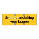 Stroomaansluiting voor kranen