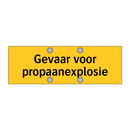 Gevaar voor propaanexplosie
