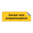 Gevaar voor propaanexplosie