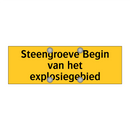 Steengroeve Begin van het explosiegebied