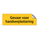 Gevaar voor handverplettering