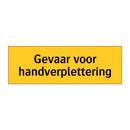 Gevaar voor handverplettering
