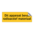 Dit apparaat bevat radioactief materiaal