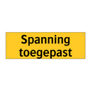 Spanning toegepast