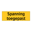 Spanning toegepast