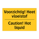Voorzichtig! Heet vloeistof - Caution! Hot liquid
