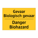 Gevaar Biologisch gevaar - Danger Biohazard
