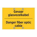 Gevaar glasvezelkabel - Danger fiber optic cable