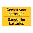 Gevaar voor batterijen - Danger for batteries