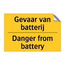 Gevaar van batterij - Danger from battery