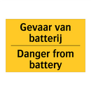 Gevaar van batterij - Danger from battery