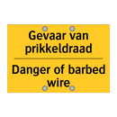 Gevaar van prikkeldraad - Danger of barbed wire