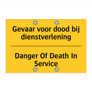 Gevaar voor dood bij dienstverlening - Danger Of Death In Service