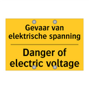 Gevaar van elektrische spanning - Danger of electric voltage